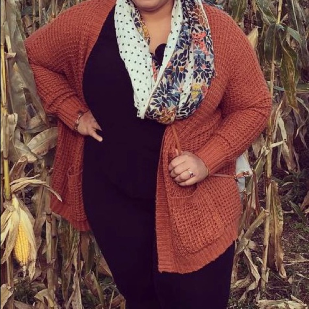 Copper colored Long cardigan